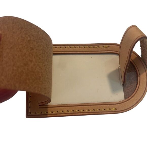 Louis Vuitton Brown Leather Travel Luggage Tag - Picture 4 of 7